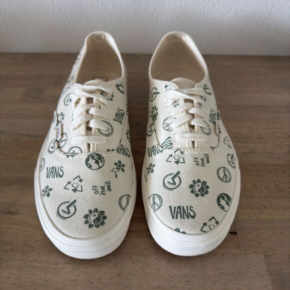 VANS Eco Theory In Our Hands Canvas Sneakers Shoes Mens 10.5 Women's 12 White - Picture 2 of 9